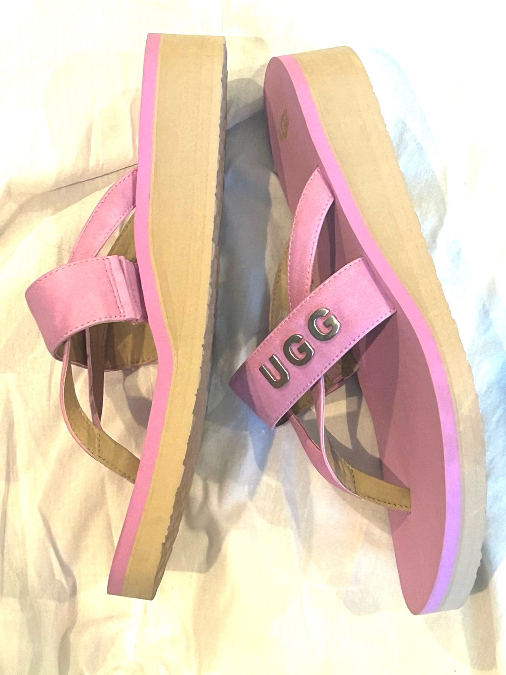 UGG Luna Logo Charm Sandals Lavender- 12 - Picture 4 of 6